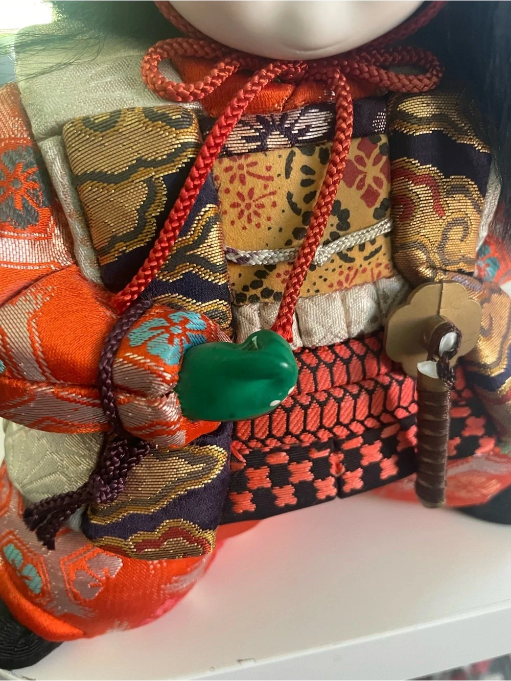 Traditional Japanese Doll in Red and Gold - Kids Toys